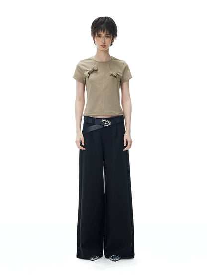 DECONSTRUCTED BOW T-SHIRT