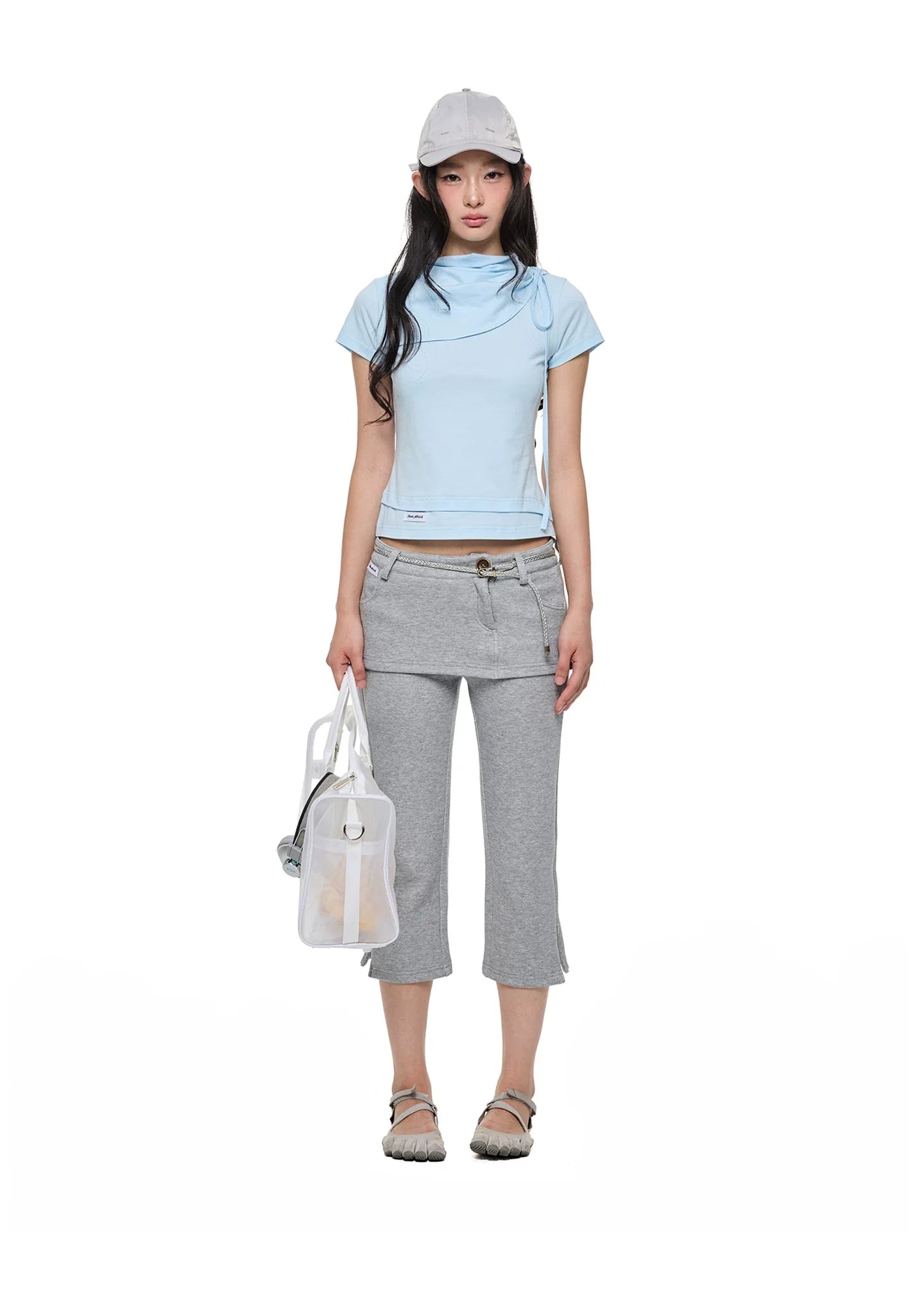 HIGH-NECK SLIMMING T-SHIRT