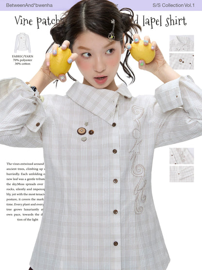 SPRING EMBROIDERED PLAID SHIRT