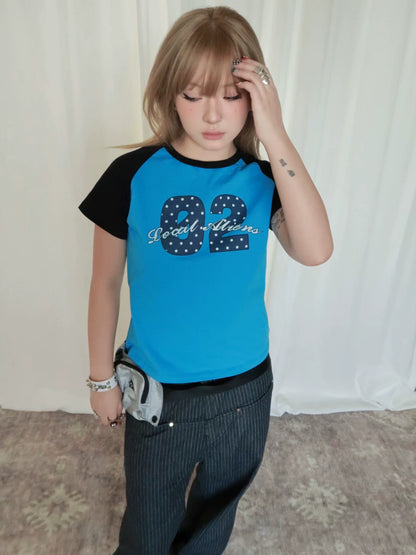 RETRO ALIEN PRINT T-SHIRT