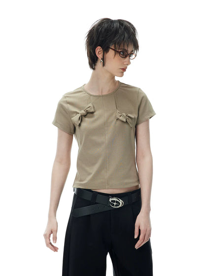 DECONSTRUCTED BOW T-SHIRT