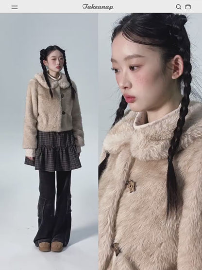 SOFT CREAM COLLAR JACKET