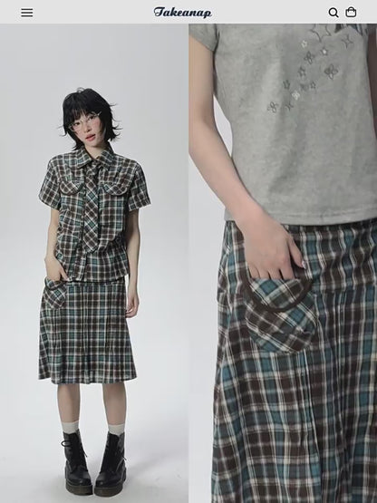 PLEATED LOW WAIST SUMMER SKIRT